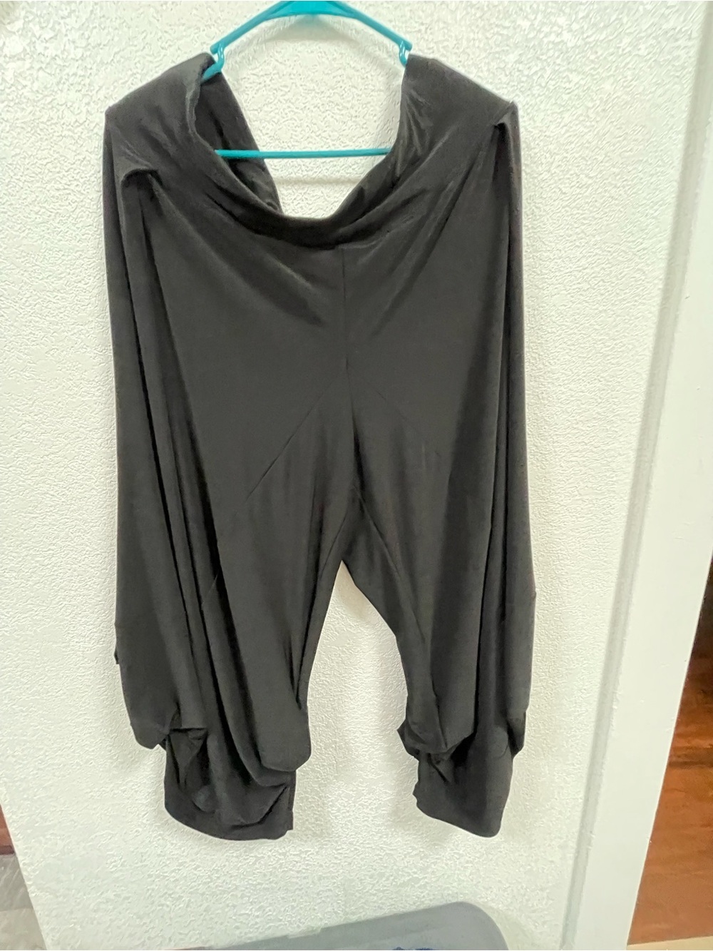 John Mark Black Draped Harem-Style Pants Sz XL